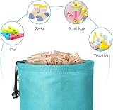 Vicloon Large Clothespin Bag with Drawcord and Hook Blue view 6