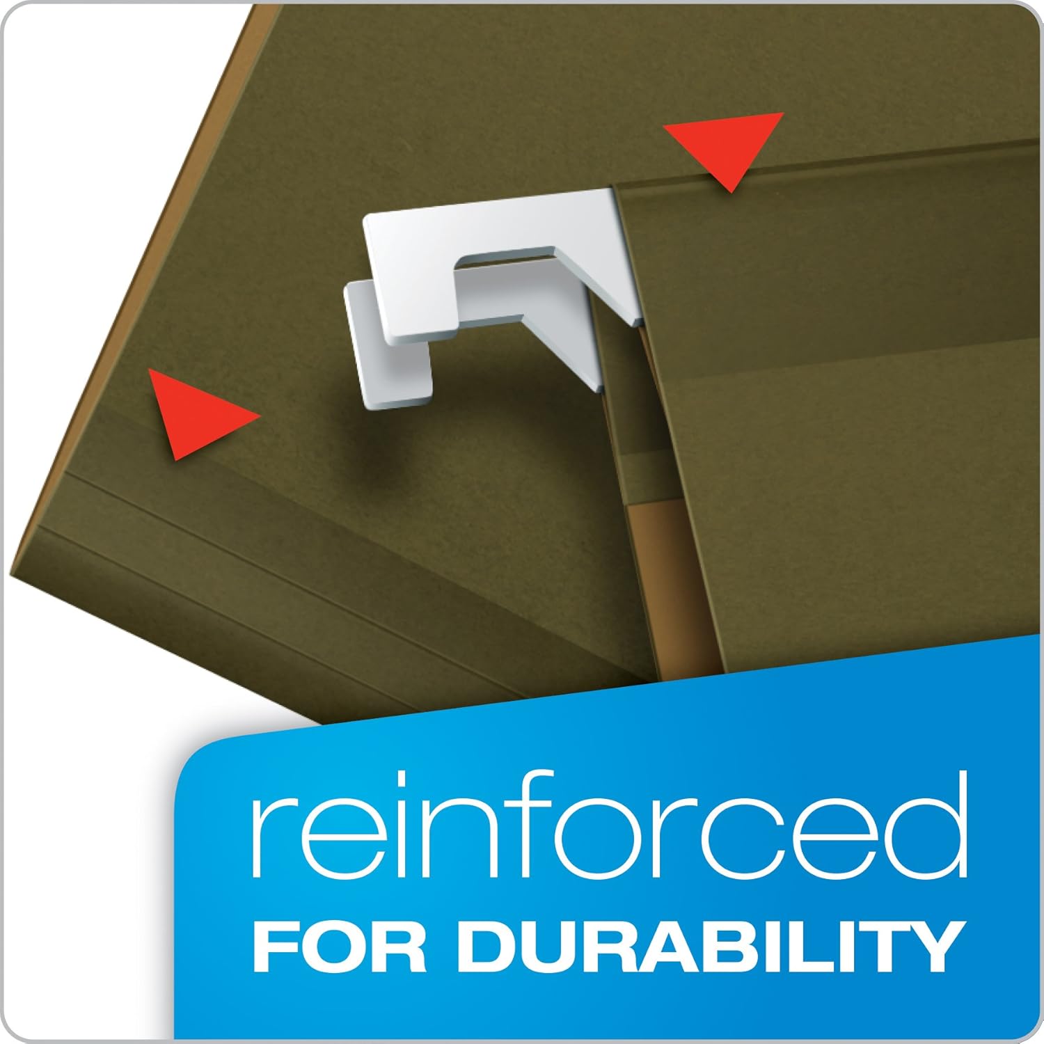 Pendaflex 04153X1 Reinforced 1" Extra Capacity Hanging Folders, Legal, Standard Green, Box of 25 (4153X1) : Hanging File Folders : Office Products