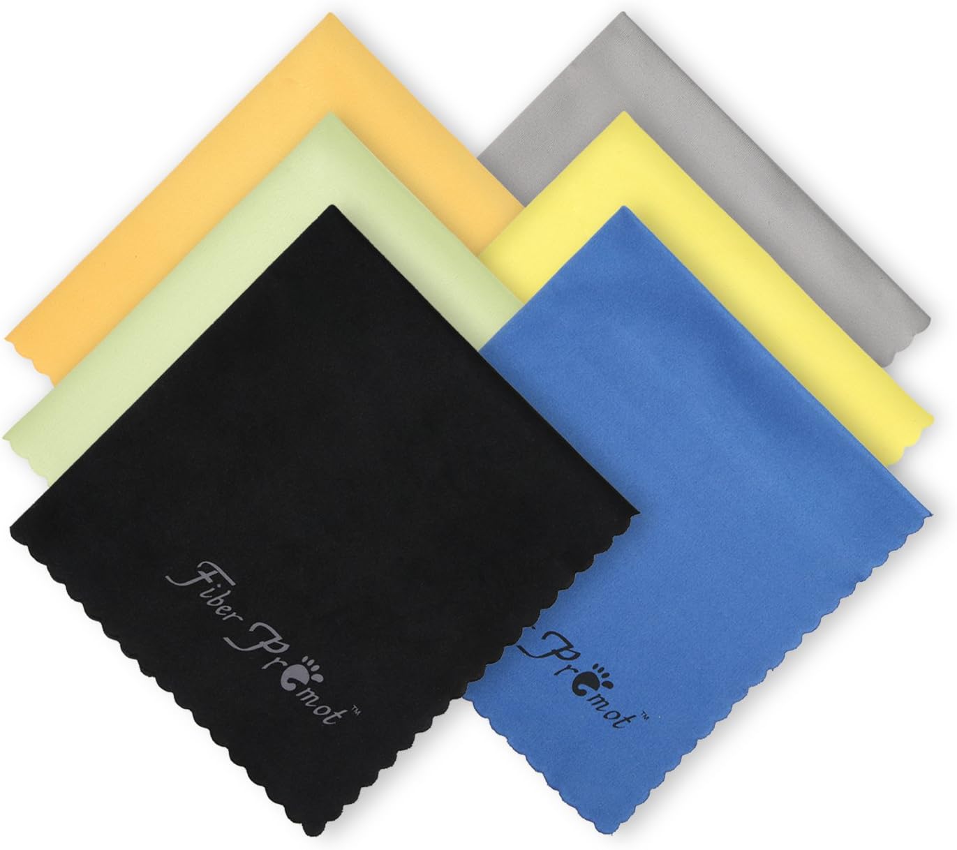 6 Pack Microfiber Cleaning Cloths for Electronics,Phone,Screen,Camera,Bottles, Lens,Square,Eye Glasses,Wipes,Optical,Computer,Laptop and TV Sets Cleaner (6×7 inches)