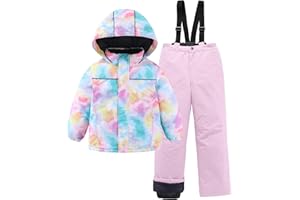 Hiheart Boys Girls Winter Ski Jacket & Pants Set 2-Piece Snowsuit