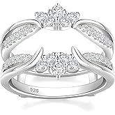 SHELOVES Moissanite Ring Enhancers for Engagement Rings Guard Stacking Wedding Bands 925 Sterling Silver 5-10