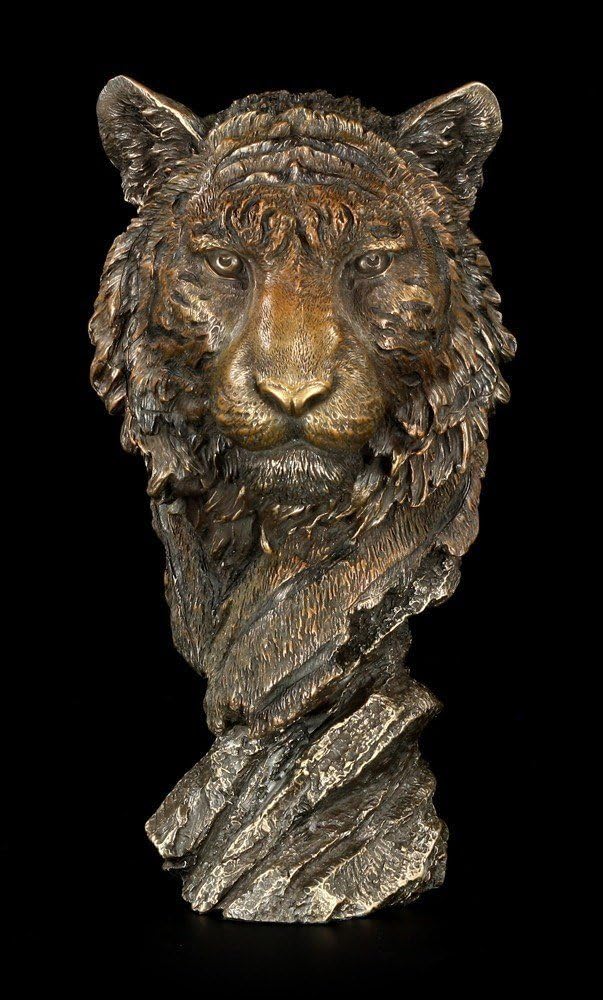 Amazon.de: Tiger Figur Büste - Tigerkopf auf Fels - Veronese