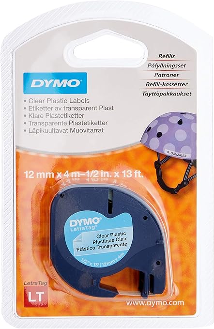 dymo letratag transparent