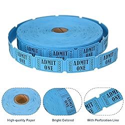 L LIKED 2000 Blue Raffle Tickets with Perforations