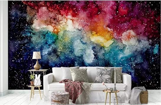 Papel tapiz 3d personalizado contraste hermoso universo cielo