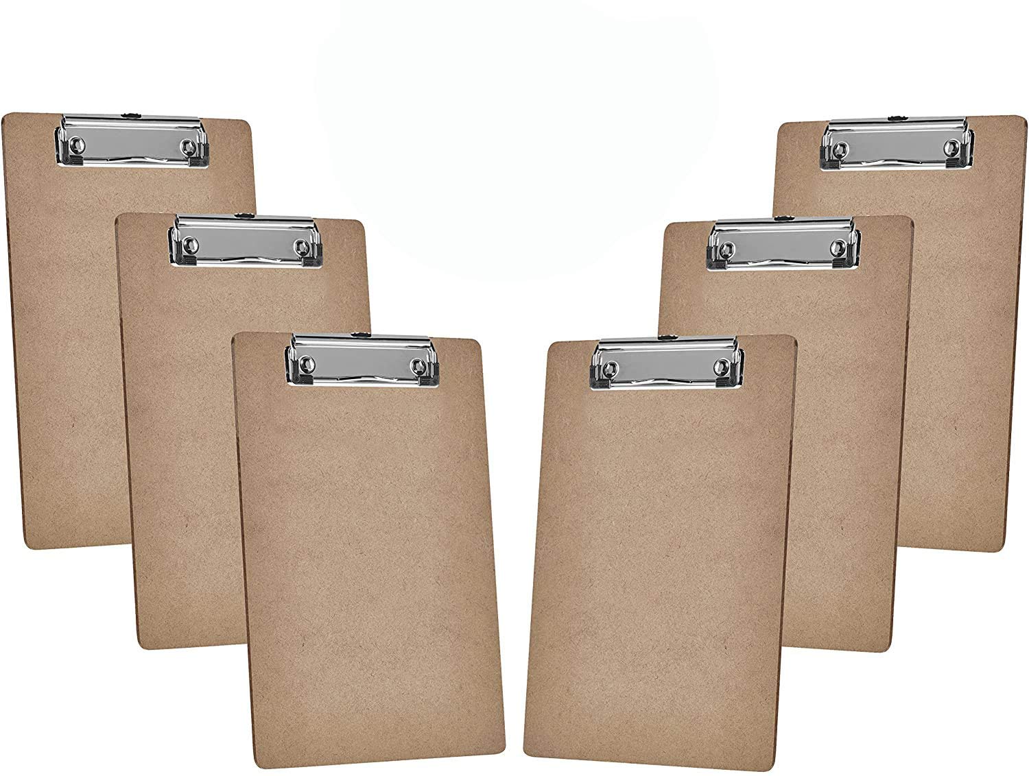 Acrimet Clipboard Memo Size A5 (23 cm x 16 cm) Low Profile Clip (Hardboard) (6 Pack)