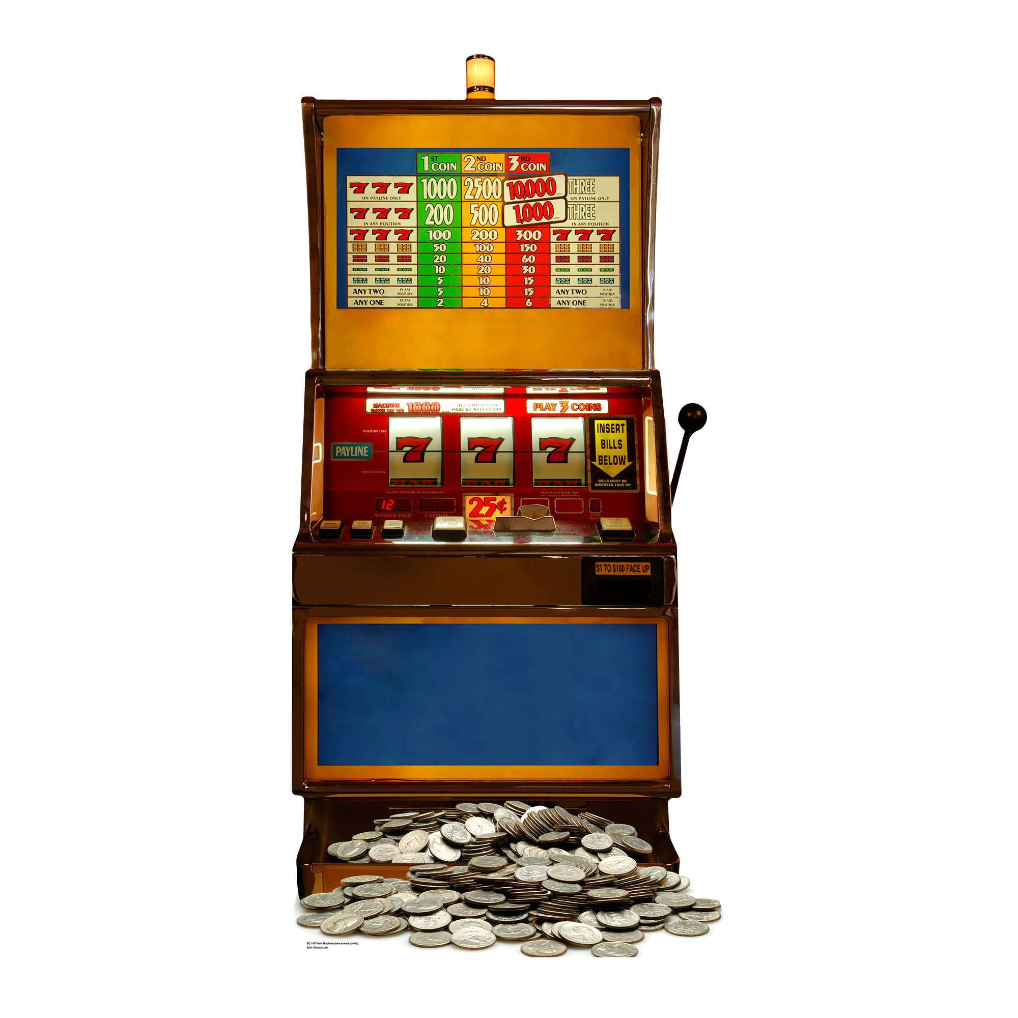 STAR CUTOUTS Cut Out of Fruit Machine One Armed Bandit,Multicolor,176 cm