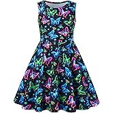 ALISISTER Girls Dresses Sleeveless Casual Kids Summer Sundress 4-11 Years