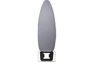 TIVIT Ironing Board Covers for Bartnelli Oval Shaped Wide Ironing Boards 51x19 - Heat-Reflective, Scorch & Stain Resistant, with 3 Connecting Straps & Adjustable Pull Bungee Cord - Italian Made