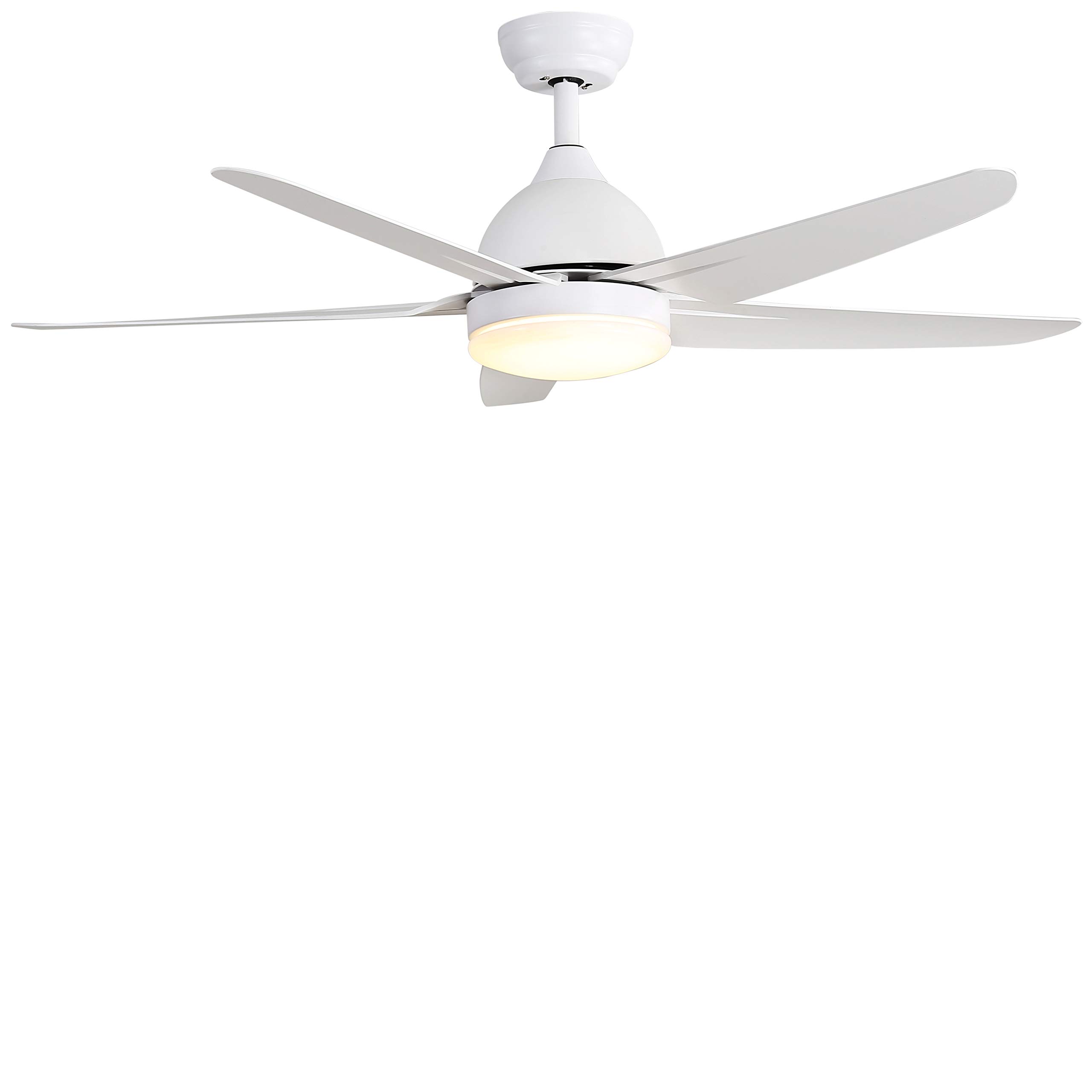 Indoor Ceiling Fan Light Fixtures FINXIN White Remote LED 52 Ceiling