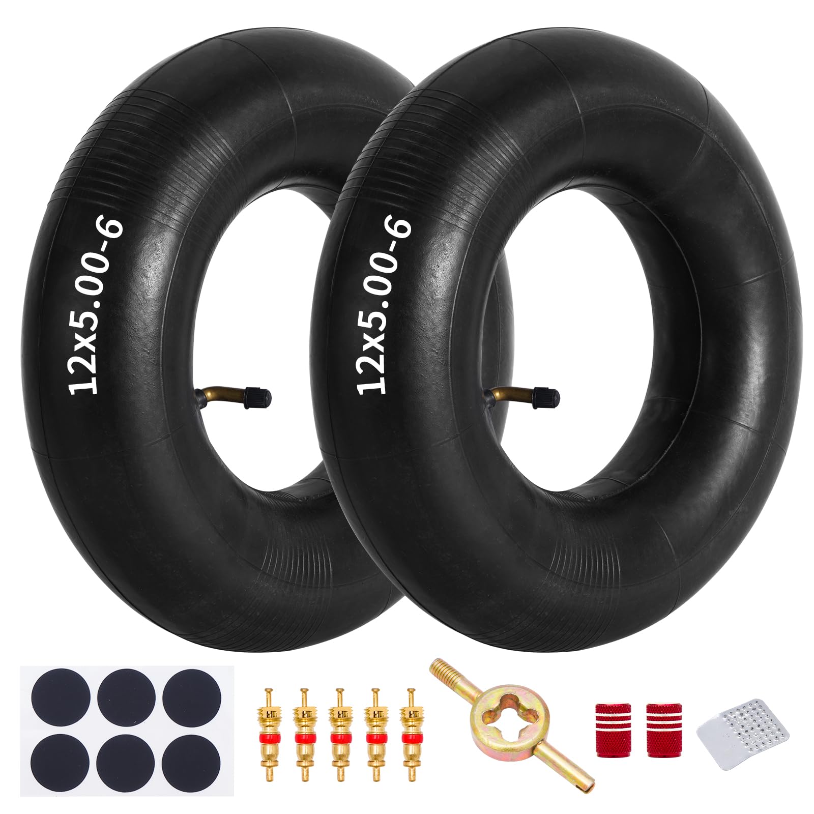 Photo 1 of 12x5.00-6 Inner Tube with Bent Valve Stem Compatible for electric ATV, Dirt Quad, Go Kart, Lawn Mower