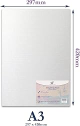 Habercrafts A3 Canvas Panel 100% Cotton 3x Primed Ready To Use 1 Board view 2