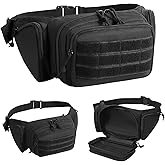 Chardime Tactical Fanny Pack, Military Waist Pack for Men, Black