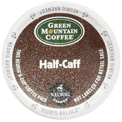 Green Mountain Coffee, Half-Caff, Single-Serve Keurig K-Cup Pods, Medium Roast Coffee, 72 Count ( 3 Boxes van 24 Pods )