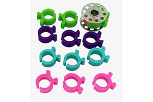 PeavyTailor Bobbin Holder 12Pcs Bobbin Clips Spool Huggers for Sewing Machines Thread Organizing. The Bobbin Clamps, peels Thread Huggers are Sewing kit Organizer to Avoid unwinding Thread Tails.