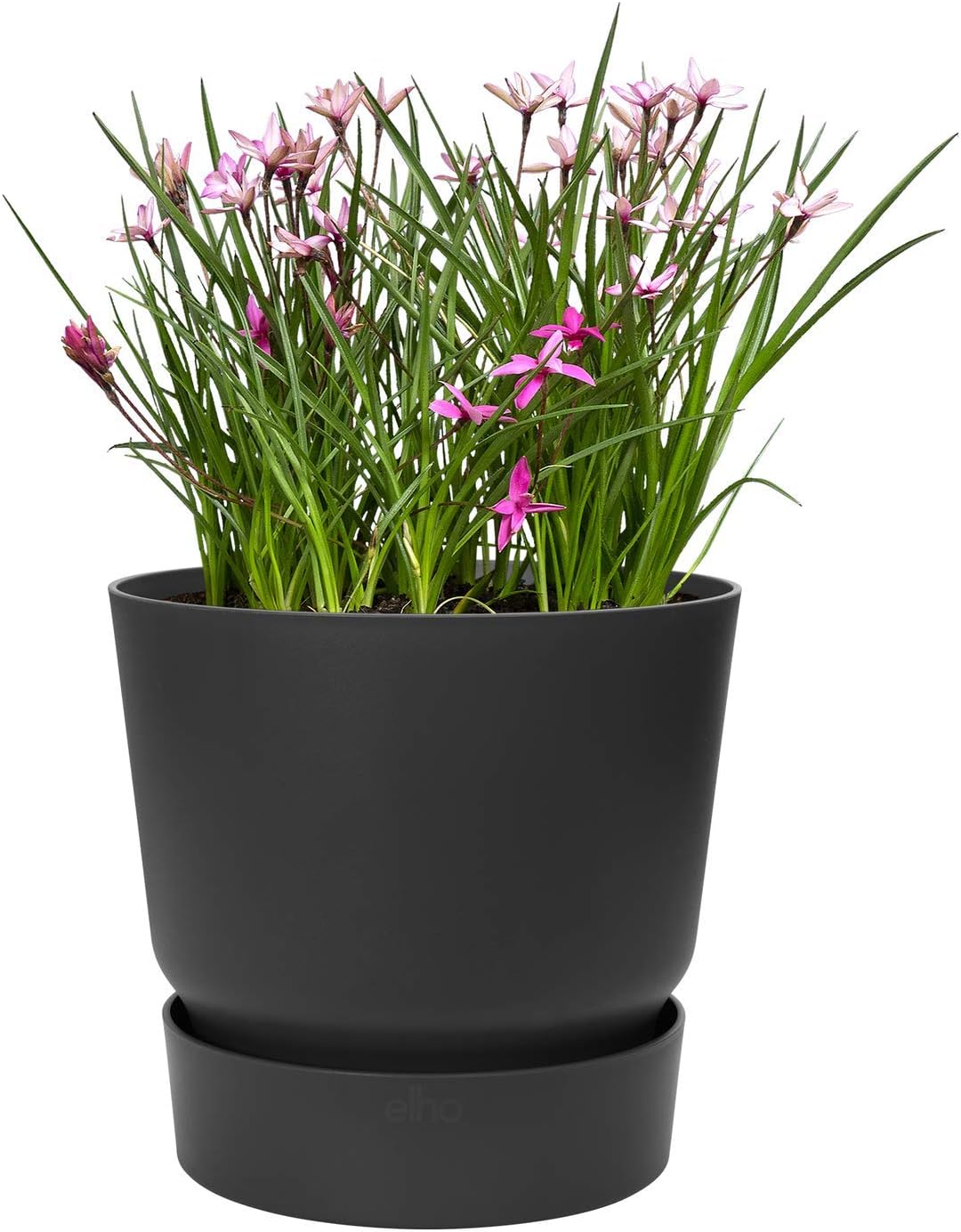 Elho Greenville Round Plant Pot, Black Amazon.co.uk Garden & Outdoors