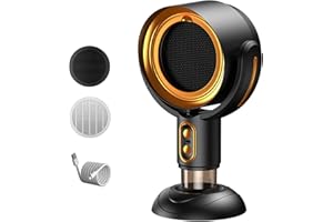 FEIOOD Puff Hide Smoke Fan for Smoking Indoors, Portable Smokeaway Fan, Removable Range Hood, Smoke Purifier for Smoking Indoors for Kitchens, Indoor BBQ, (Gold, Rechargeable)