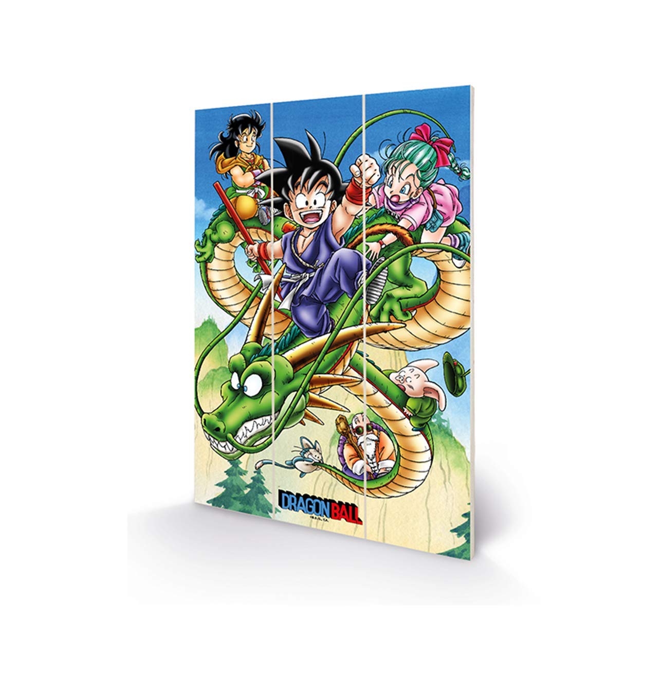 Lobcede.be Dragon Ball Wooden Print (Soaring Through The Sky), 20cm x 29.5cm – Official Merchandise