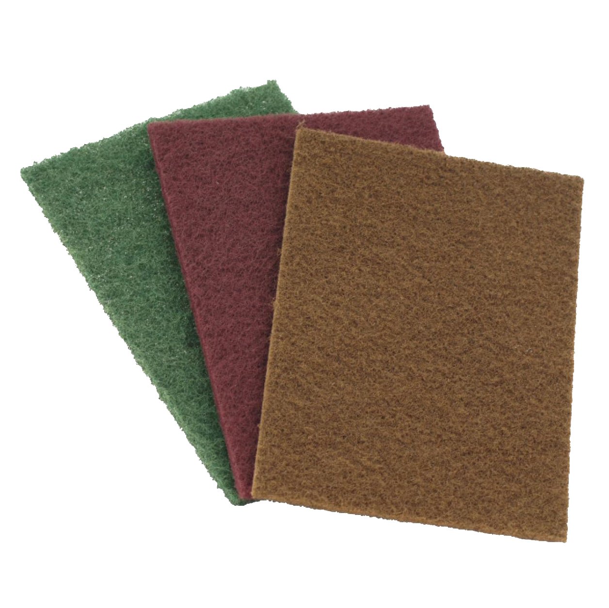 Connex COM182000 K120/360/1500 Burnishing Pad, Green/Red/Brown, 150 x 230 mm, Set of 3 Piece