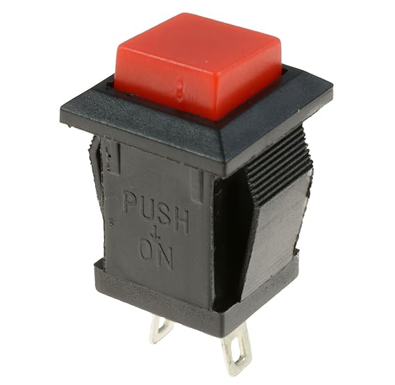 Red Square On(Off) Momentary Push to Break Switch SPST Amazon.co.uk