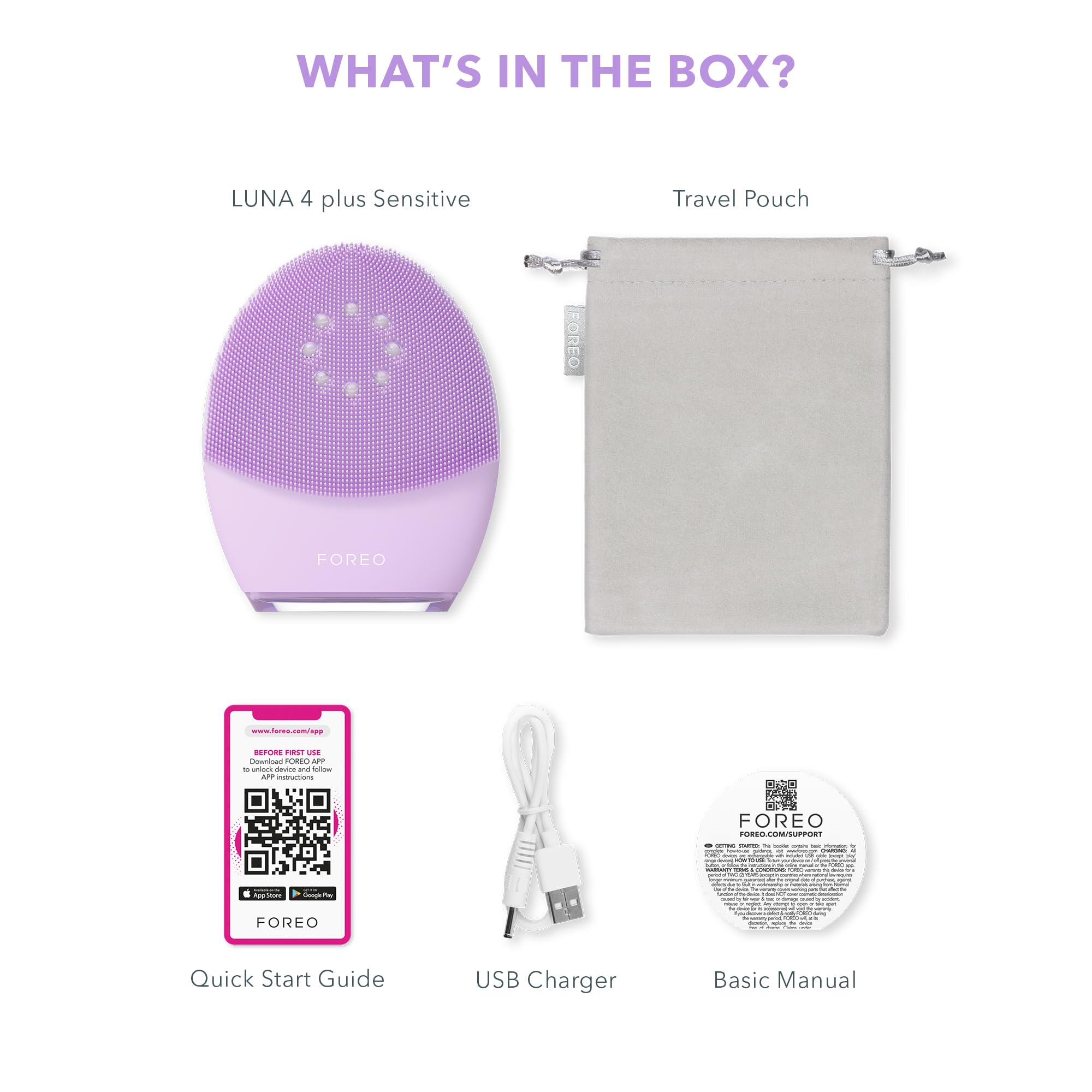 FOREO Luna 4 Plus Facial Cleansing Brush - Red Light Deep Thermo Cleansing - Anti Aging Microcurrent Facial Device - Sensitive Skin