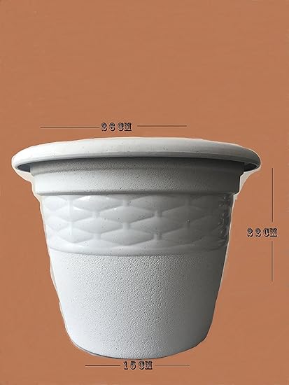 First Smart Deal Planter with Tray (Grey, Pack of 5)