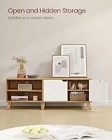 VASAGLE TV Cabinet 140 cm Long Stand 60 Inch TV 2 Doors Adjustable Shelves view 3