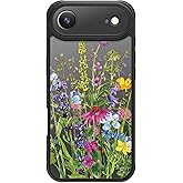 FUNMIKO for iPhone Air Case - Wireless Charging & Military-Grade Protection - Wildflower Design for iPhone 17 Air, Non-Slip Matte Cover Shock-Absorbing Corners - Clusters of Wildflowers
