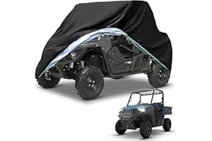 NEVERLAND UTV Covers Heavy Duty - Side by Side Cover Waterproof 300D Outdoor Storage Waterproof Black Compatible with Honda Pioneer Polaris Ranger Protection 114"x 65"x 73"