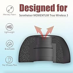 Luckvan Memory Foam Ear Tips for Sennheiser