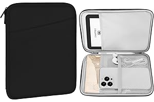 MoKo 6-7" Kindle Sleeve Bag for 7" Kindle Colorsoft Signature Edition, All-New 6" Kind 11th/10th Gen, 6.8" Kind Paperwhite 11th/10th, Fire 7 2022, KoBo eReader, Black