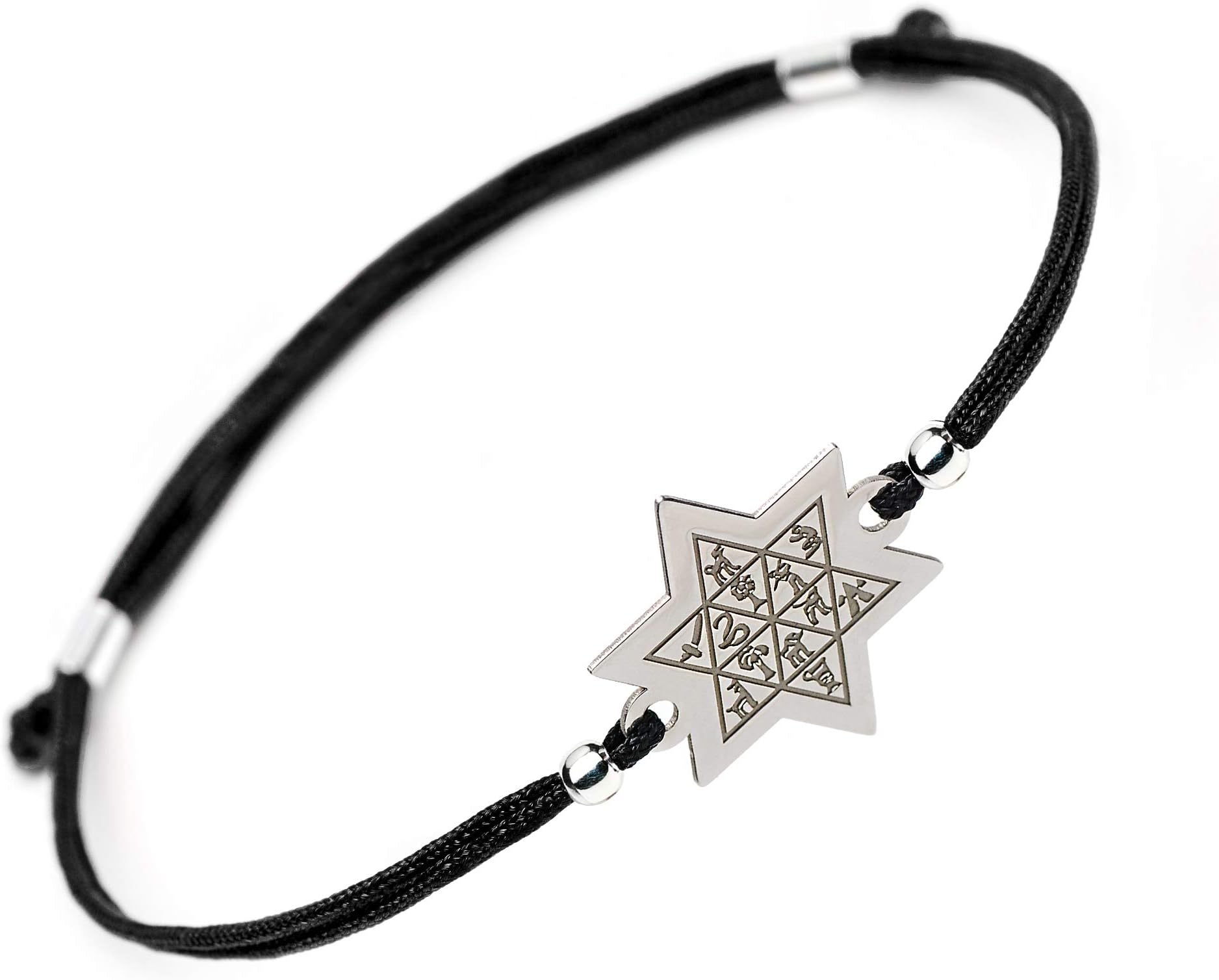 SOLOMIYA Protection Evil Eye Bracelet - Lucky Hamsa Hand Charm - Adjustable Sterling Silver Jewelry - Best Rope Red String Bracelets for Women and Men