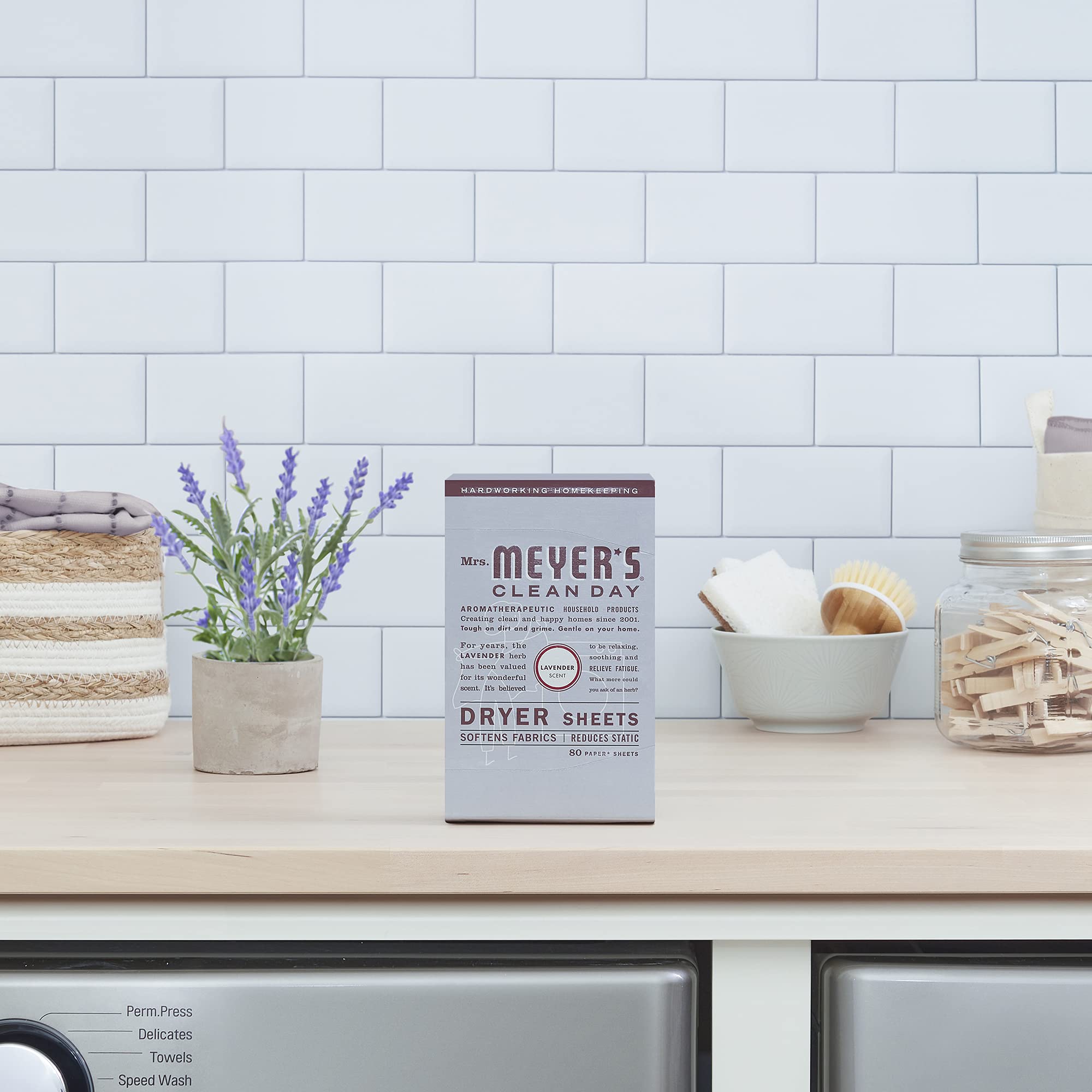 MRS. MEYER'S CLEAN DAY Dryer Sheets, Lavender, 80 ct