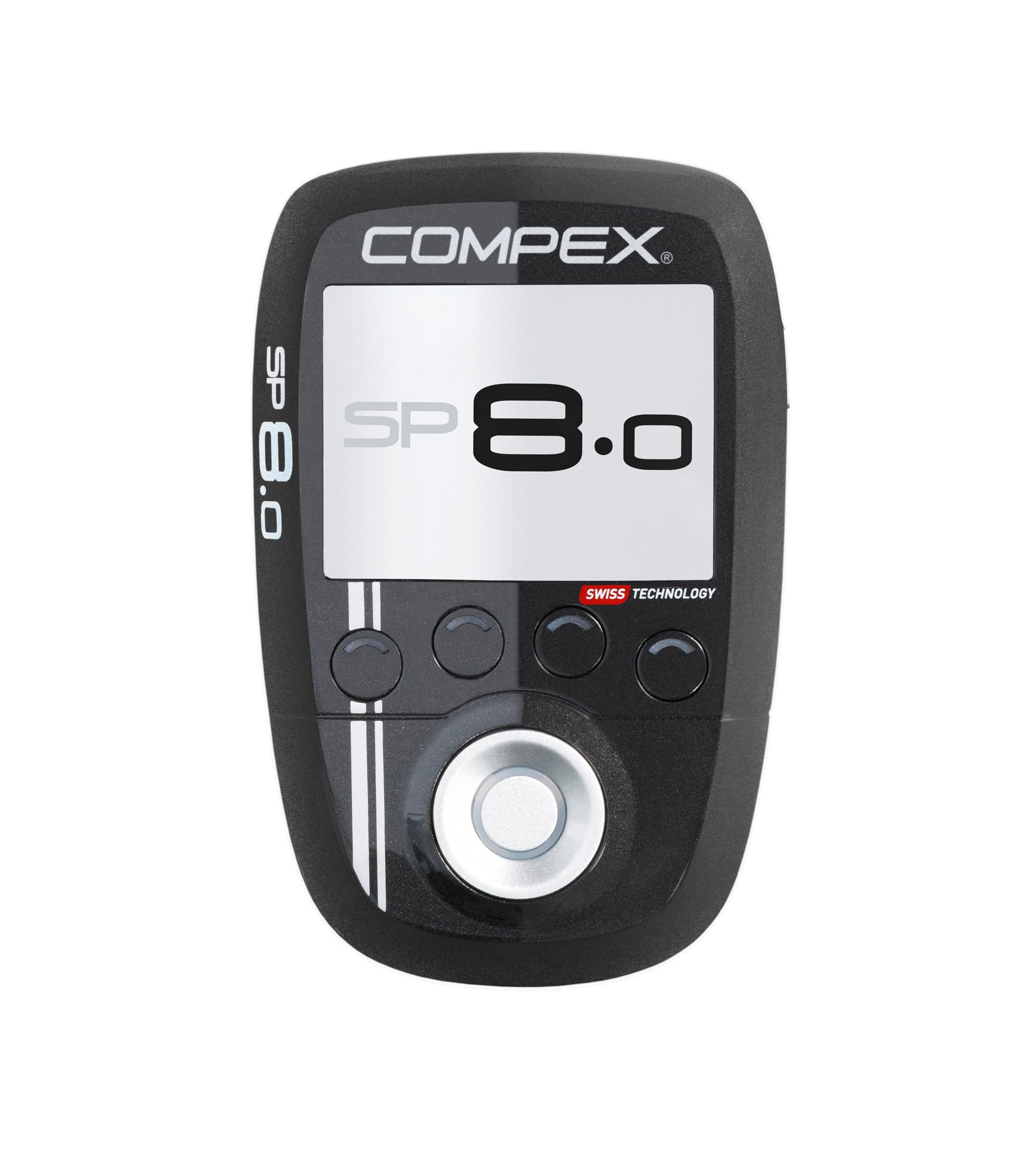 Compex SP 8.0 - Wireless muscle stimulator EMS, TENS and Massage - 4 independent channels, 999 intensity levels, 40 programmes Coach application compatible - Integrated MI sensor