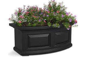 Mayne Nantucket Window Box, 2-Feet, Black
