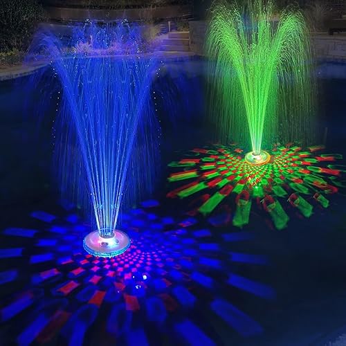 LanAqua Floating Pool Fountain with Underwater Light Show,Pool Water ...