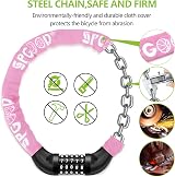 SPGOOD 830mm Bicycle Lock 5-Digit Resettable Code Chain 14 Colors view 5
