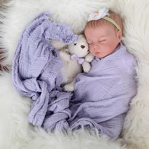 KSBD Reborn Baby Dolls Real Delilah, 18 inch Sleeping Newborn Baby