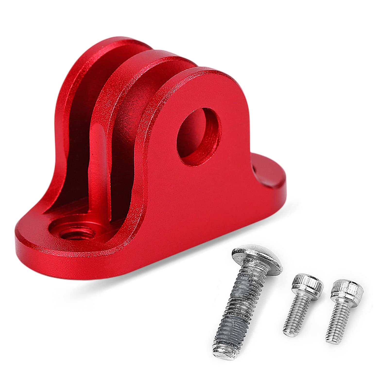 Dioche Bike Camera Mount, Bike Bicycle Handlebar Mount for Bicycle Combo Mount Adapter, Metal Bicycle Computer Bracket Camera Mount Adapter, Camera Mount Adapter Set (Red)