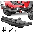 Nilight Hitch Step with 2" Hitch Receiver Rear Bumper Guard Protector Compatible with Car Truck Vehicles Upgraded Textured Black Hitch Step Bar with Hitch Lock & U-Bolts Stabilize