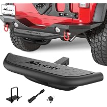 2" Receiver Hitch Step & Bumper Guard - 18.9" Wide, 350lb Capacity, Black Steel - Universal Fit For Trucks & SUVs