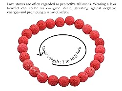 Red Lava Bracelet for Women Men's Gifts