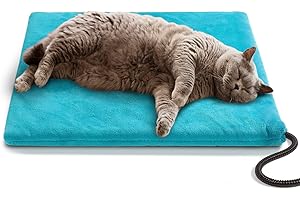 clawsable Outdoor Pet Heating Pad for Dog & Cat, Multi-Size Extremely Waterproof Heated Cat Dog Bed for Outside, Pet Heater Warmer Mat Blanket for Senior Dog Cat House Whelping Box