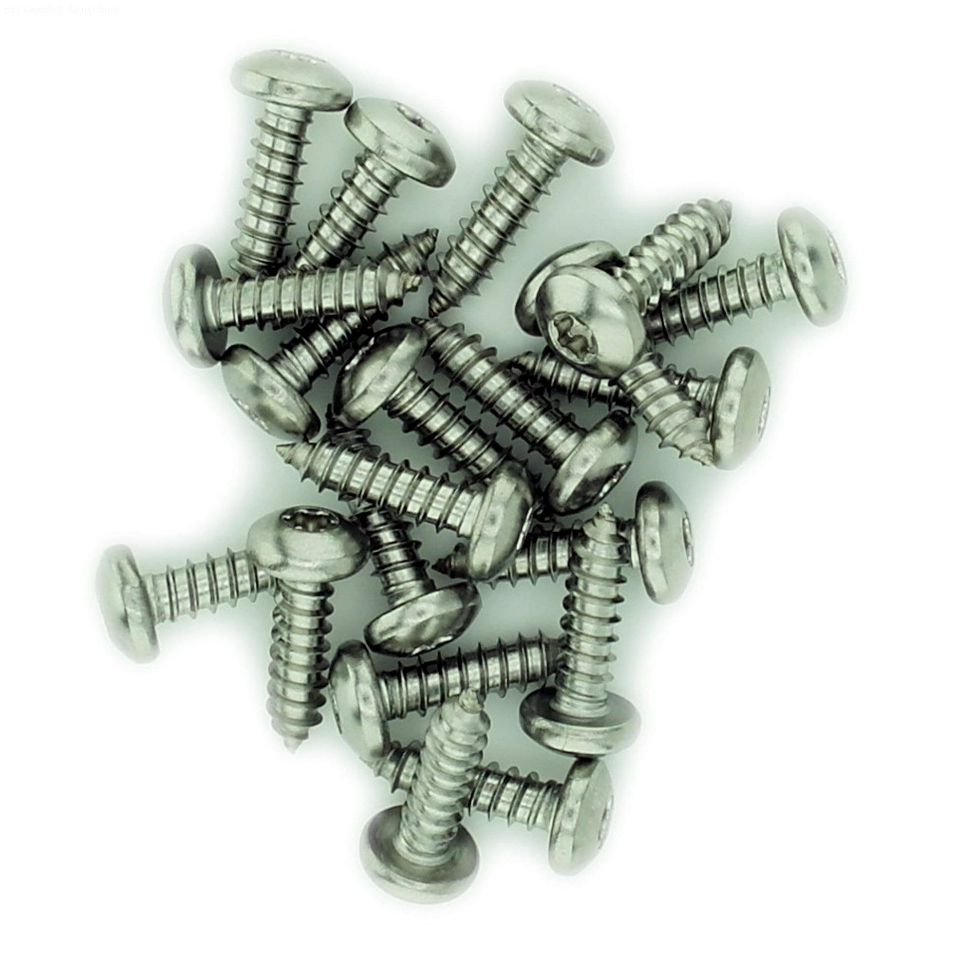 No.7 x 0.5 (3.9mm x 13mm) TX Pan Self-Tapping Screw - Stainless Steel (A2) (Pack of 20)