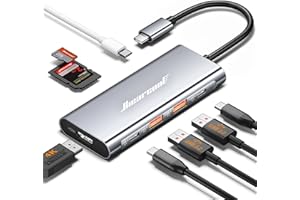 Hiearcool USB C Hub, 8in1 USB C to HDMI 4K@60hz Adapter with 10Gbps USB-C 3.1 & USB-A 3.2,100W PD USB C Dock Dongle Compatible for MacBook iPad Dell HP Lenovo and Type C Devices