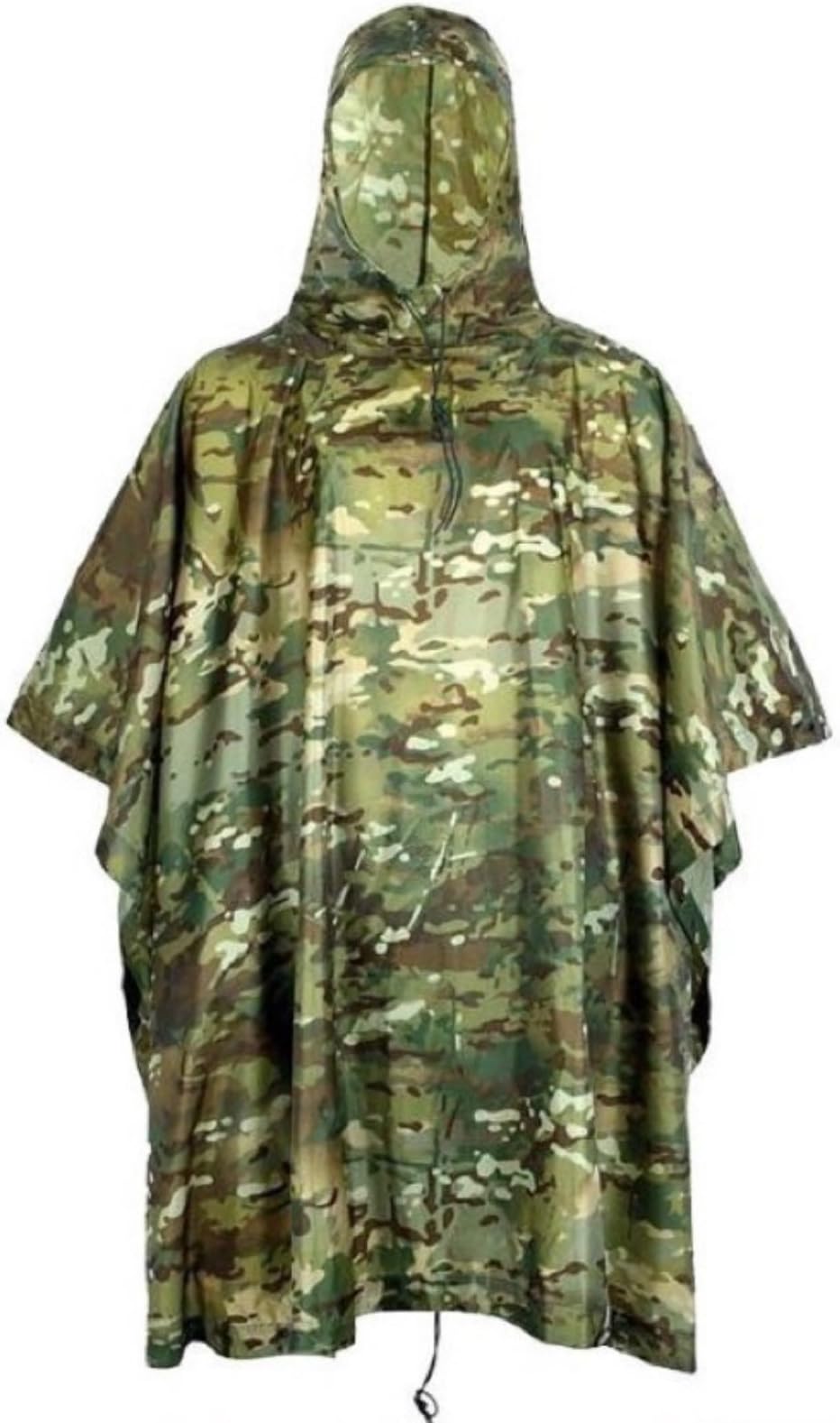 Supadeals Men's Multifunction Camouflage Rain Poncho Raincoat
