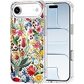 MOSNOVO for iPhone Air Case | Military Grade 6.6ft Drop Tested | Camera Control | Clear with in The Garden Design