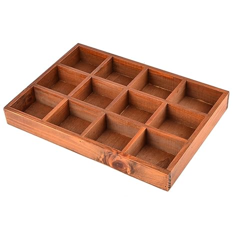 Jewelry Drawer Tray Yamix 12 Slot Wooden Drawer Dividers Storage