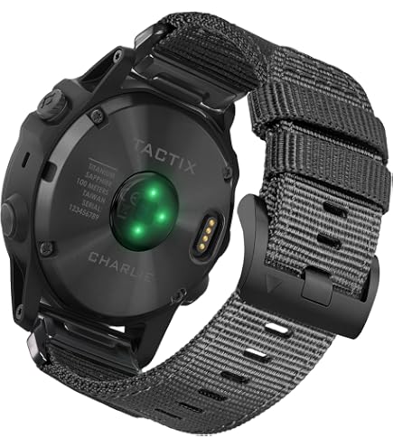 Amazon.com: Garmin QuickFit 26 mm Watch Band - Black/Cirrus Blue
