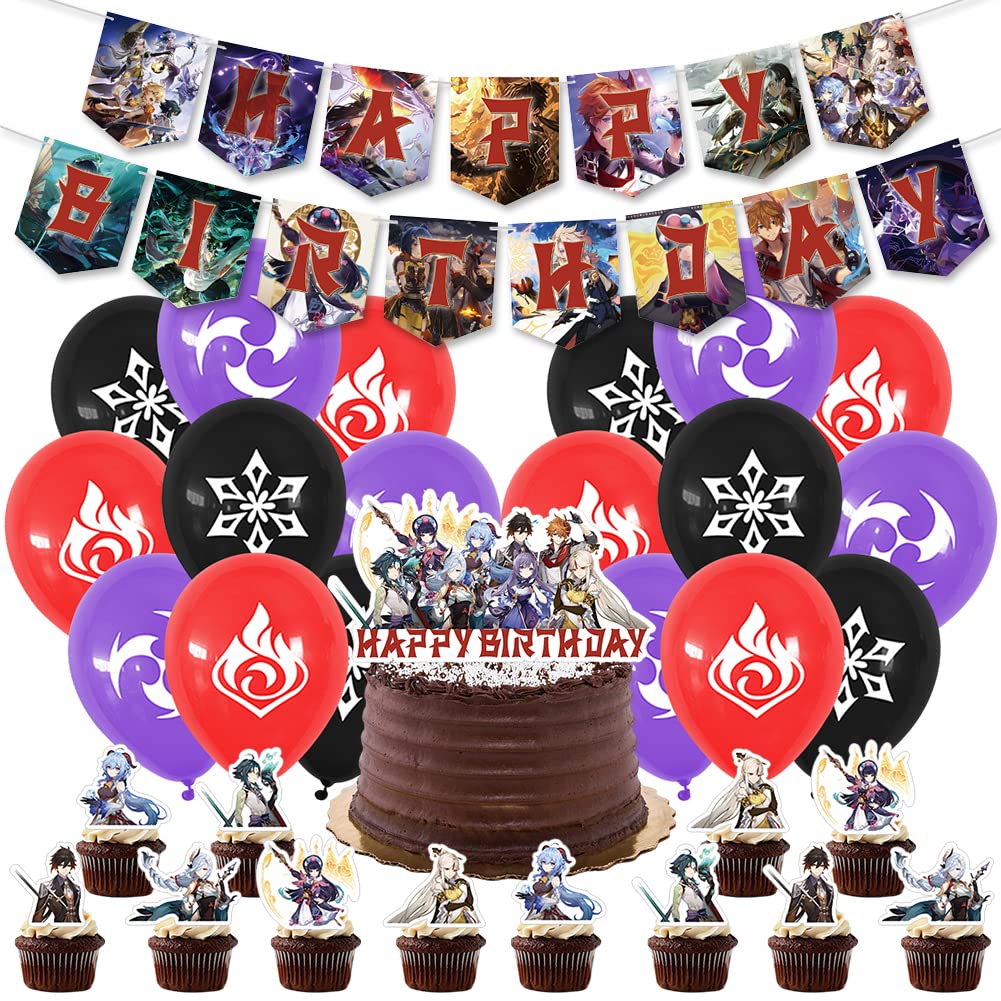 Mua Genshin Impact Birthday Decorations, LKNBIF 32 Pieces Genshin Impact Anime Birthday